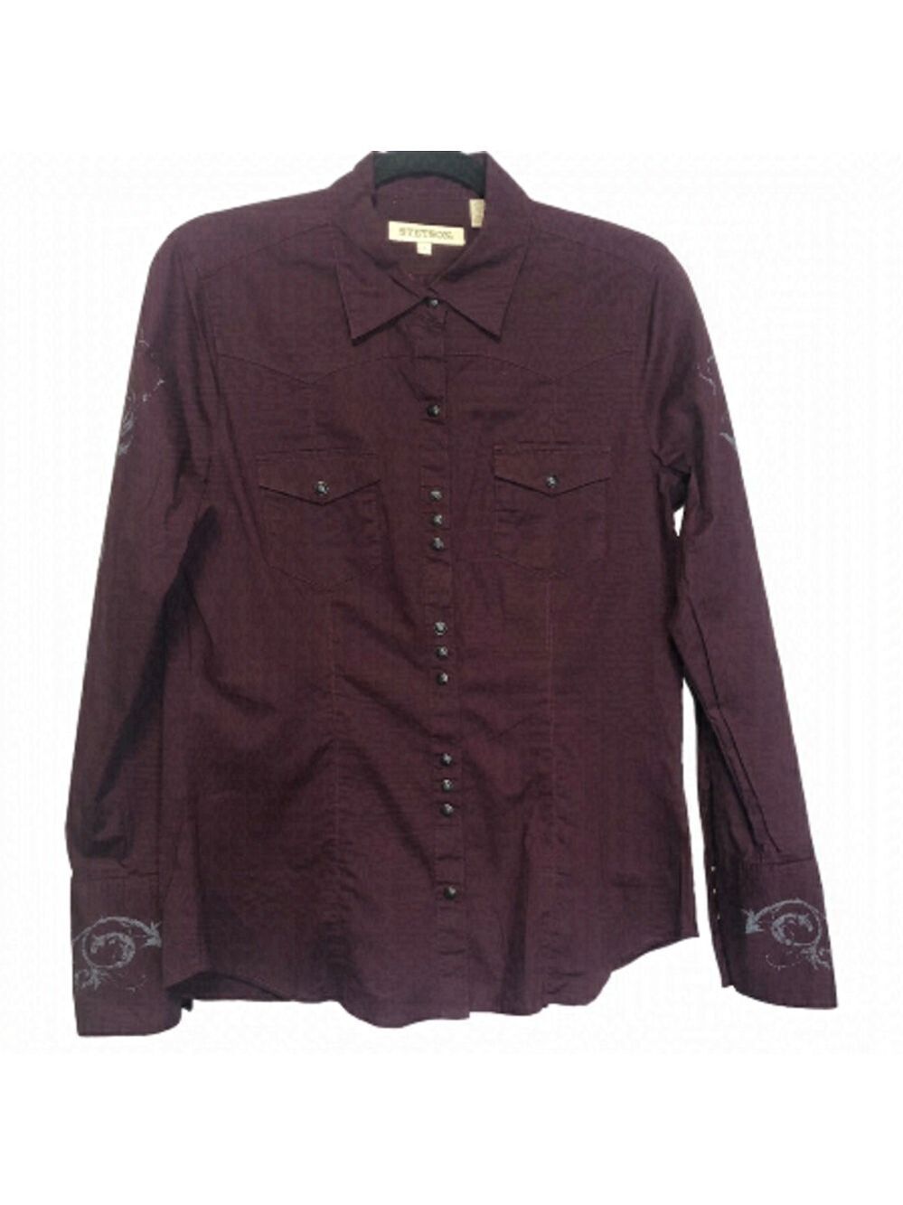Stetson Long Sleeve Snap Button Shirt, size L
